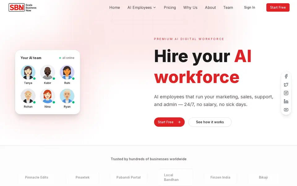 SBN AI Force homepage